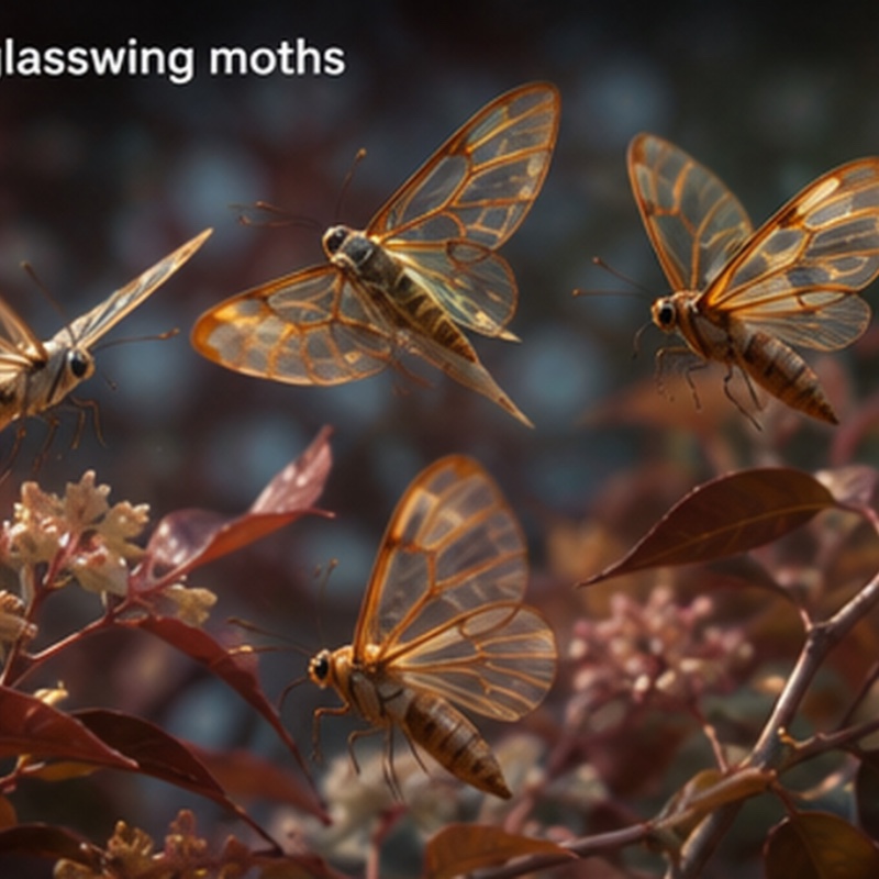 Amber Glasswing Moths